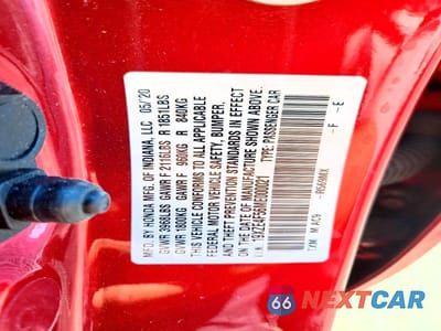 Zdjęcie 12 z 12 samochodu: 2021 HONDA INSIGHT EX VIN:19XZE4F56ME000021 - miniatura