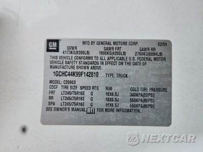 Zdjęcie 13 z 13 samochodu: 2009 CHEVROLET SILVERADO C2500 HEAVY DUTY VIN:1GCHC44K99F142810 - miniatura