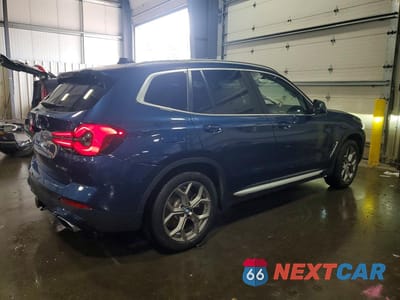 Trzecie zdjęcie samochodu z tyłu: 2022 BMW X3 XDRIVE30I VIN:WBX57DP06NN182931 - miniatura