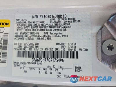 Zdjęcie 13 z 13 samochodu: 2016 FORD FUSION SE VIN:3FA6P0H77GR175496 - miniatura