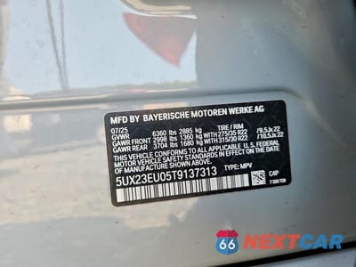 Zdjęcie 13 z 13 samochodu: 2026 BMW X5 XDRIVE40I VIN:5UX23EU05T9137313 - miniatura