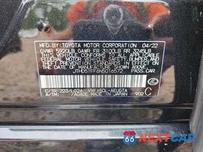 Zdjęcie 12 z 12 samochodu: 2022 LEXUS LS 500 BASE VIN:JTHD51FF6N5016572 - miniatura