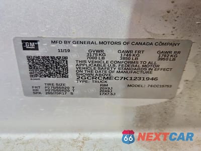 Zdjęcie 12 z 12 samochodu: 2019 CHEVROLET SILVERADO LD C1500 CUSTOM VIN:2GCRCMEC7K1231946 - miniatura