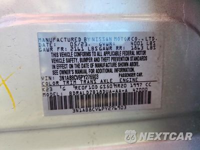 Zdjęcie 12 z 12 samochodu: 2023 NISSAN SENTRA SV VIN:3N1AB8CV6PY276903 - miniatura