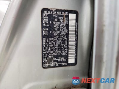 Zdjęcie 12 z 12 samochodu: 2012 NISSAN CUBE 1.8 VIN:JN8AZ2KR7CT253390 - miniatura
