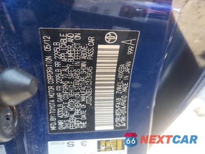 Zdjęcie 12 z 12 samochodu: 2012 TOYOTA PRIUS V THREE VIN:JTDZN3EU1C3139045 - miniatura