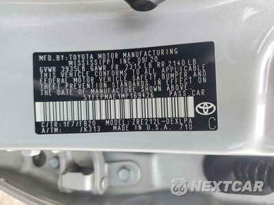 Zdjęcie 12 z 12 samochodu: 2021 TOYOTA COROLLA LE VIN:5YFEPMAE1MP169426 - miniatura