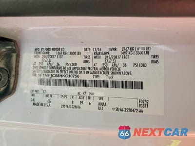 Zdjęcie 13 z 13 samochodu: 2017 FORD F150 VIN:1FTMF1C88HKC10756 - miniatura