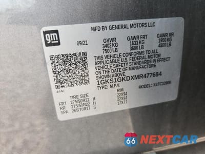 Zdjęcie 14 z 14 samochodu: 2021 GMC YUKON XL C1500 SLT VIN:1GKS1GKDXMR477684 - miniatura