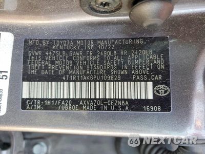 Zdjęcie 12 z 12 samochodu: 2023 TOYOTA CAMRY LE VIN:4T1R11AK6PU109829 - miniatura