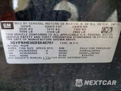 Zdjęcie 13 z 13 samochodu: 2013 CADILLAC SRX PERFORMANCE COLLECTION VIN:3GYFNHE38DS646781 - miniatura