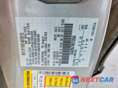 Zdjęcie 12 z 12 samochodu: 2019 FORD FUSION S VIN:3FA6P0G79KR102060 - miniatura