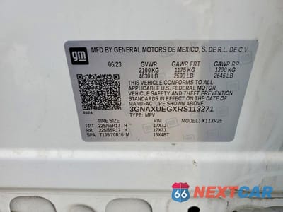 Zdjęcie 13 z 13 samochodu: 2024 CHEVROLET EQUINOX LT VIN:3GNAXUEGXRS113271 - miniatura