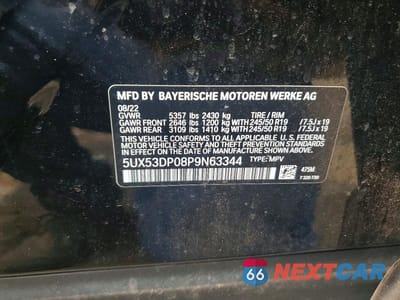 Zdjęcie 13 z 13 samochodu: 2023 BMW X3 XDRIVE30I VIN:5UX53DP08P9N63344 - miniatura