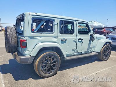 Trzecie zdjęcie samochodu z tyłu: 2023 JEEP WRANGLER SAHARA 4XE VIN:1C4JJXP62PW651349 - miniatura