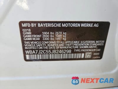 Zdjęcie 12 z 12 samochodu: 2018 BMW 740 XE VIN:WBA7J2C55JB246298 - miniatura