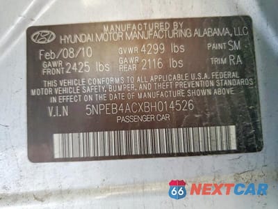 Zdjęcie 12 z 12 samochodu: 2011 HYUNDAI SONATA GLS VIN:5NPEB4ACXBH014526 - miniatura