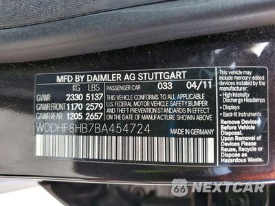 Zdjęcie 13 z 13 samochodu: 2011 MERCEDES-BENZ E 350 4MATIC VIN:WDDHF8HB7BA454724 - miniatura