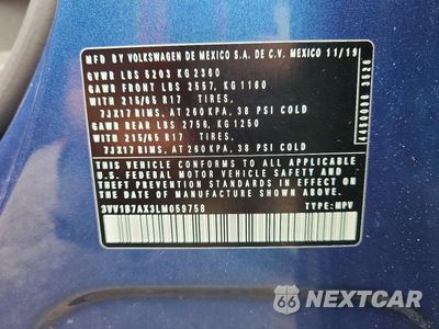 Zdjęcie 13 z 13 samochodu: 2020 VOLKSWAGEN TIGUAN S VIN:3VV1B7AX3LM059758 - miniatura