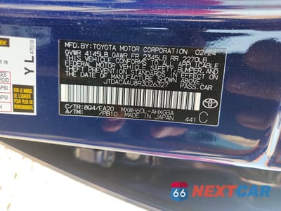 Zdjęcie 12 z 12 samochodu: 2024 TOYOTA PRIUS XLE VIN:JTDACAAU8R3026327 - miniatura