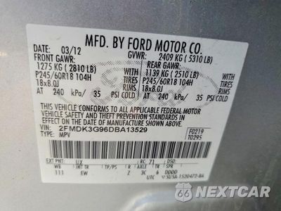 Zdjęcie 13 z 13 samochodu: 2011 FORD EDGE SE VIN:2FMDK3G96DBA13529 - miniatura