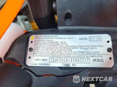 Zdjęcie 9 z 9 samochodu: 2024 APRILIA RS 660 VIN:ZD4KSUG01RS003317 - miniatura