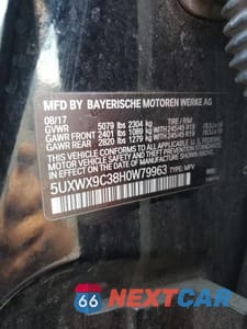 Zdjęcie 13 z 13 samochodu: 2017 BMW X3 XDRIVE28I VIN:5UXWX9C38H0W79963 - miniatura