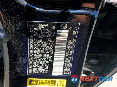 Zdjęcie 12 z 12 samochodu: 2013 LEXUS ES 300H VIN:JTHBW1GG0D2015316 - miniatura