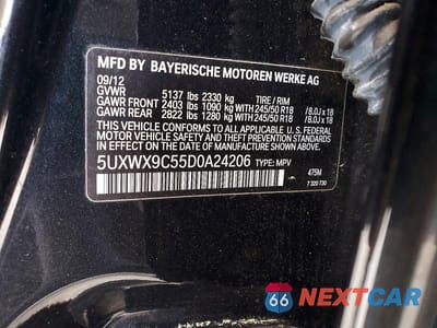 Zdjęcie 12 z 12 samochodu: 2013 BMW X3 XDRIVE28I VIN:5UXWX9C55D0A24206 - miniatura