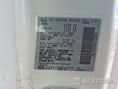 Zdjęcie 12 z 12 samochodu: 2019 NISSAN NV200 S VIN:3N6CM0KN2KK708804 - miniatura