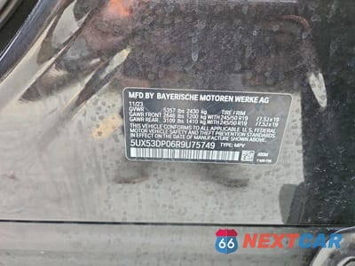 Zdjęcie 13 z 13 samochodu: 2024 BMW X3 XDRIVE30I VIN:5UX53DP06R9U75749 - miniatura