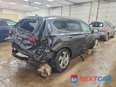 Trzecie zdjęcie samochodu z tyłu: 2021 HYUNDAI SANTA FE SEL VIN:5NMS6DAJ5MH341678 - miniatura