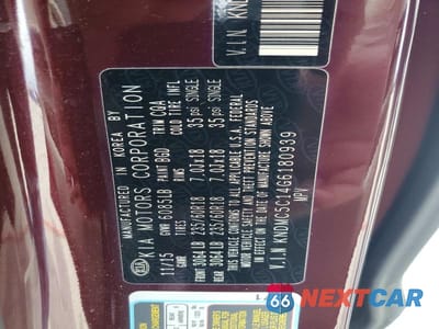 Zdjęcie 13 z 13 samochodu: 2016 KIA SEDONA SX VIN:KNDMC5C14G6180939 - miniatura