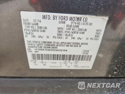 Zdjęcie 14 z 14 samochodu: 2017 FORD EXPLORER XLT VIN:1FM5K7D8XHGA32154 - miniatura