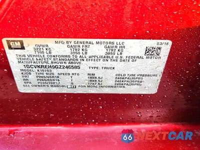 Zdjęcie 12 z 12 samochodu: 2016 CHEVROLET SILVERADO K1500 LT VIN:1GCVKREH9GZ246585 - miniatura