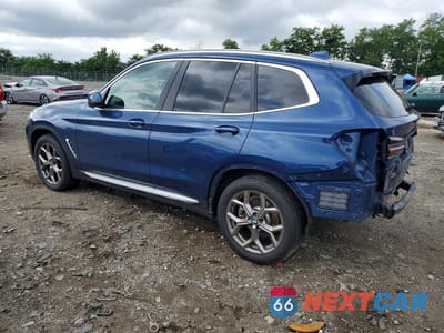 Drugie zdjęcie samochodu z przodu: 2022 BMW X3 XDRIVE30I VIN:5UX53DP04N9K86480 - miniatura
