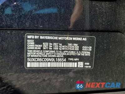 Zdjęcie 13 z 13 samochodu: 2022 BMW X5 XDRIVE40I VIN:5UXCR6C09N9L18654 - miniatura
