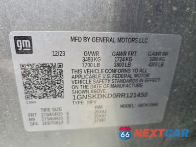 Zdjęcie 14 z 14 samochodu: 2024 CHEVROLET SUBURBAN K1500 Z71 VIN:1GNSKDKD0RR121458 - miniatura