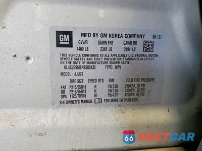 Zdjęcie 13 z 13 samochodu: 2022 BUICK ENCORE PREFERRED VIN:KL4CJESM6NB500435 - miniatura