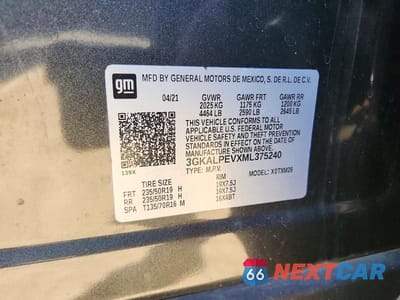 Zdjęcie 12 z 12 samochodu: 2021 GMC TERRAIN SLT VIN:3GKALPEVXML375240 - miniatura