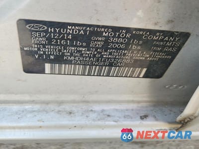 Zdjęcie 12 z 12 samochodu: 2015 HYUNDAI ELANTRA LIMITED VIN:KMHDH4AE1FU326883 - miniatura