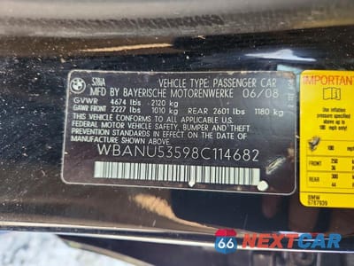 Zdjęcie 12 z 12 samochodu: 2008 BMW 528 I VIN:WBANU53598C114682 - miniatura