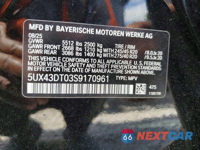 Zdjęcie 13 z 13 samochodu: 2025 BMW X4 M40I VIN:5UX43DT03S9170961 - miniatura