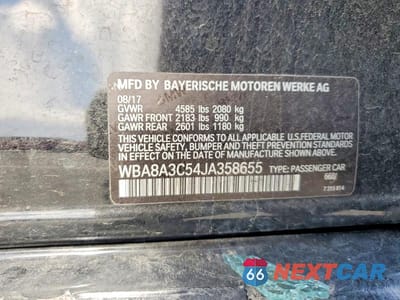 Zdjęcie 12 z 12 samochodu: 2018 BMW 320 XI VIN:WBA8A3C54JA358655 - miniatura