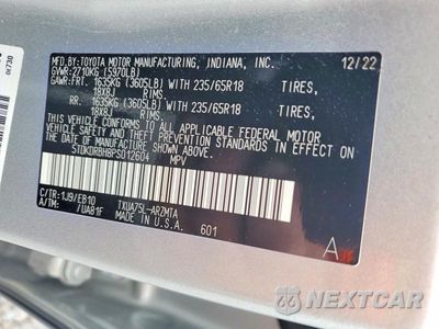 Zdjęcie 13 z 13 samochodu: 2023 TOYOTA HIGHLANDER XLE VIN:5TDKDRBH8PS012604 - miniatura