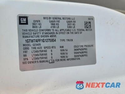Zdjęcie 13 z 13 samochodu: 2016 GMC SAVANA 2500 CARGO DELIVERY VAN VIN:1GTW7AFF1G1275954 - miniatura