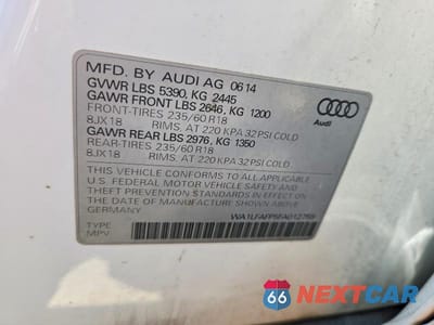 Zdjęcie 13 z 13 samochodu: 2015 AUDI Q5 PREMIUM PLUS VIN:WA1LFAFP5FA012759 - miniatura