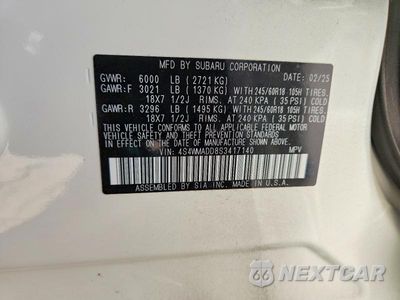 Zdjęcie 14 z 14 samochodu: 2025 SUBARU ASCENT PREMIUM VIN:4S4WMADD8S3417140 - miniatura