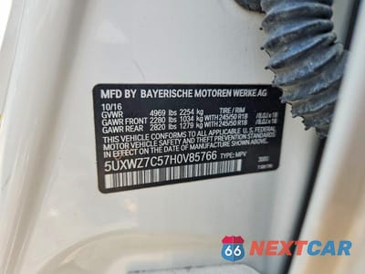 Zdjęcie 12 z 12 samochodu: 2017 BMW X3 SDRIVE28I VIN:5UXWZ7C57H0V85766 - miniatura