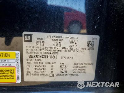 Zdjęcie 12 z 12 samochodu: 2015 BUICK ENCLAVE VIN:5GAKRCKDXFJ118660 - miniatura